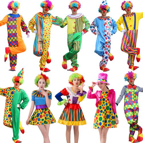 4万件万圣节小丑服装舞台化装舞会表演演出服饰男女款成人小丑